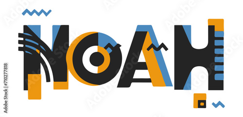 NOAH - Name in cool design style