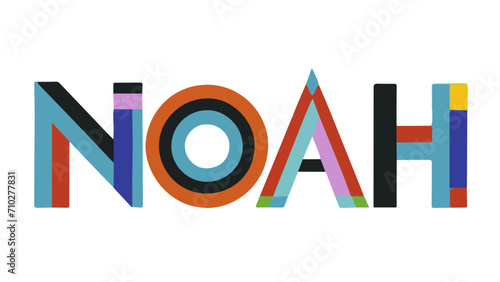 NOAH - Name in cool design style