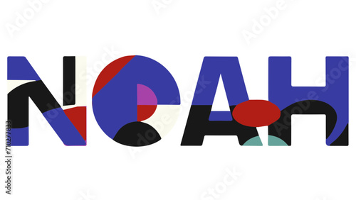 NOAH - Name in cool design style