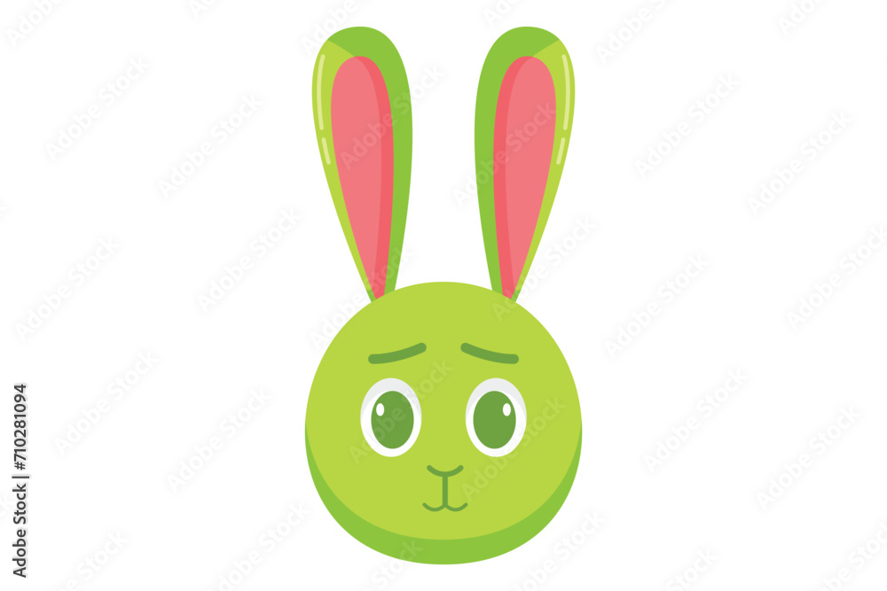 Cute Rabbit Expression Sticker Design Cute Rabbit Expression Sticker Design