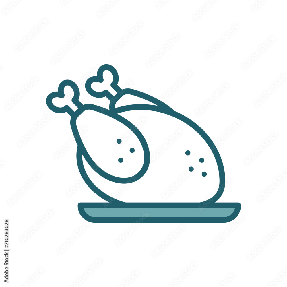 chicken meat icon vector design template simple and clean