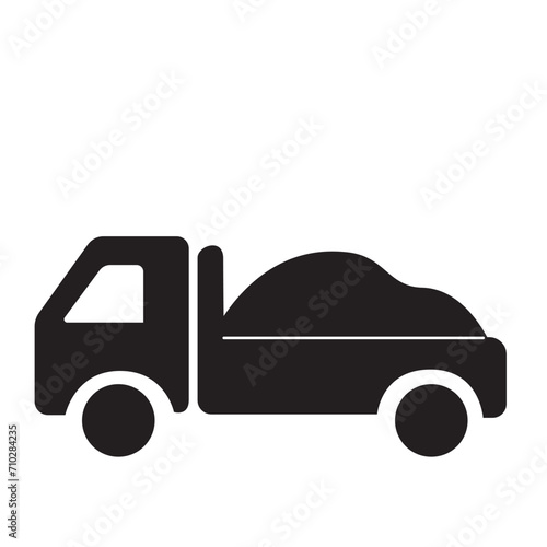 荷台に土を乗せた軽トラックロゴ