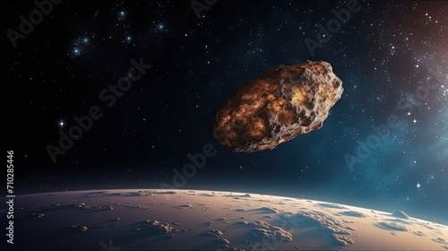The simulated version of the cosmic threat to Earth's civilization is an asteroid entering the Earth's atmosphere.