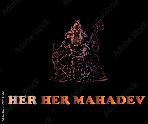 Happy Maha shivratri vector stock photo