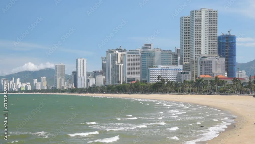 Awesome view of central beach of Nha Trang, Vietnam Awesome view of central beach of Nha Trang, Vietnam