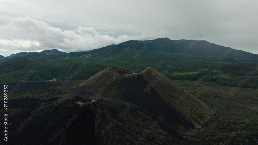 SLOW DRONE ORBIT OF PARICUTIN VOLCANO IN MICHOACAN SLOW DRONE ORBIT OF PARICUTIN VOLCANO IN MICHOACAN