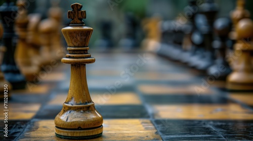 Chessboard setting in a business strategy background concept, providing room for additional content. 