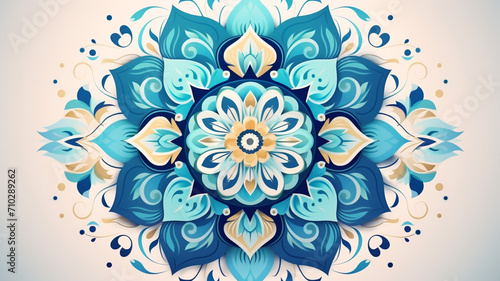 Arabesque mandala pattern design with abstract background