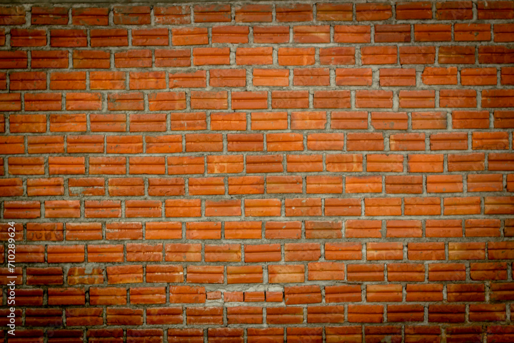 Red bricks, used for construction, walls, have a rough surface, are arranged alternately, beautiful. Red bricks, used for construction, walls, have a rough surface, are arranged alternately, beautiful.
