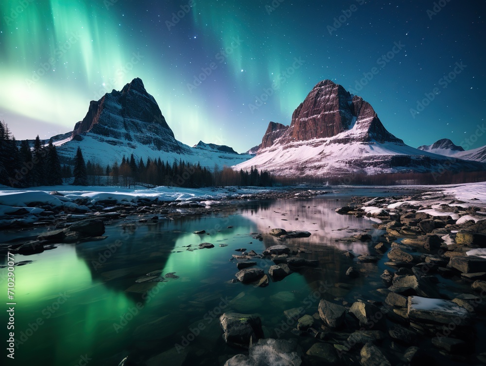 Naklejka premium panoramic mountain