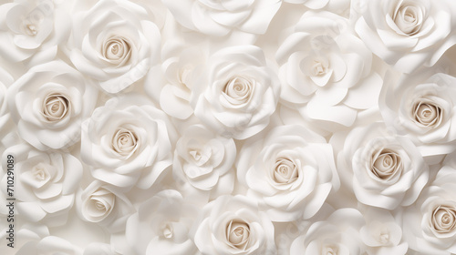 White roses as floral elegant background. Abstract floral layout  banner. 