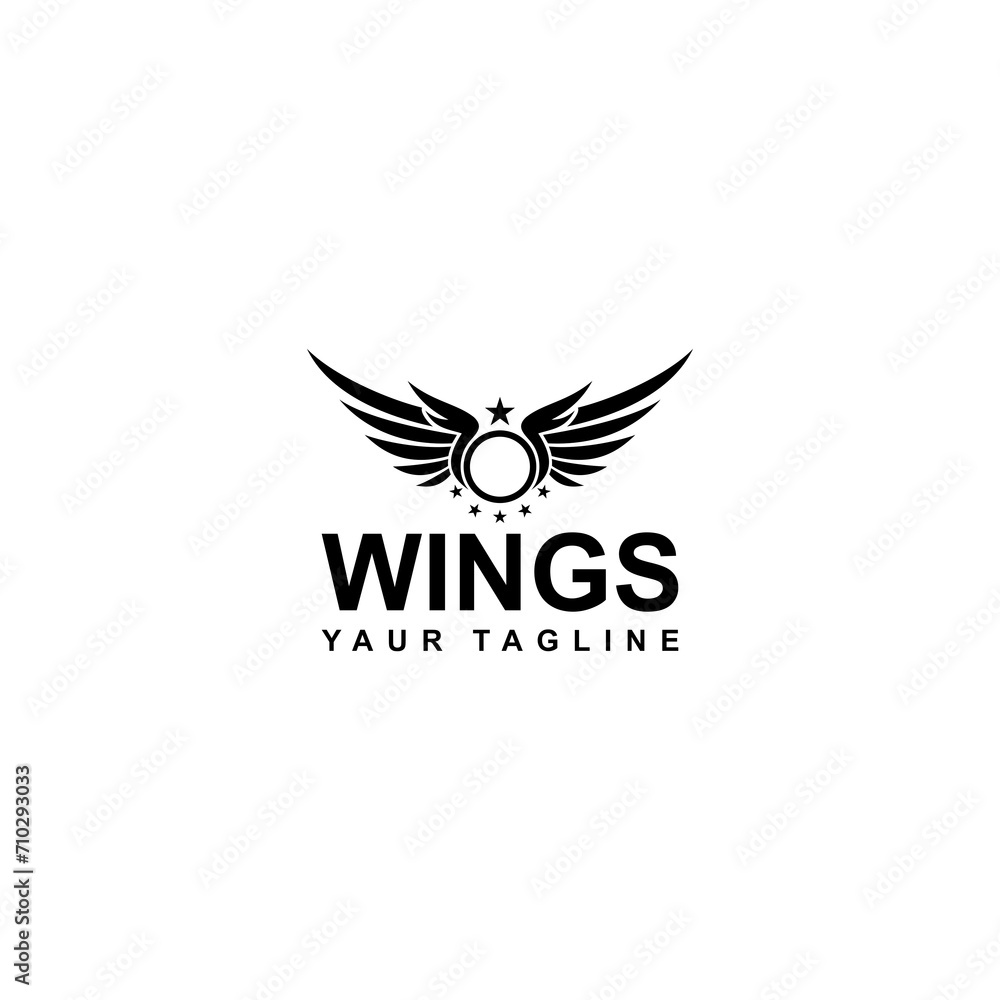 Wings and icon set. Eagle Logo wings abstract design vector template Linear style. Eagle Logo abstract design vector template Linear style. Wings and icon set. Eagle Logo wings abstract design vector template Linear style. Eagle Logo abstract design vector template Linear style.