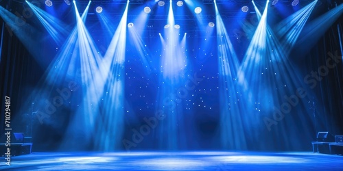 Empty concert stage with il...