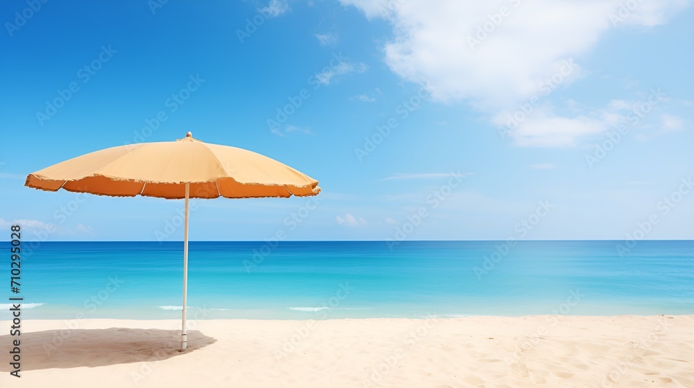 Beautiful beach with umbrella in a natural coastal setting , beautiful beach, umbrella, natural coastal setting Beautiful beach with umbrella in a natural coastal setting , beautiful beach, umbrella, natural coastal setting