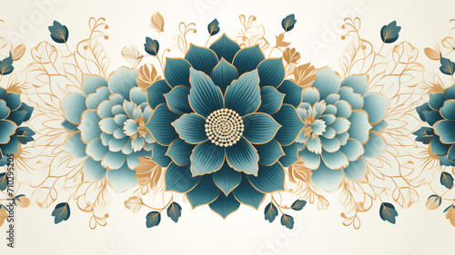 Arabesque mandala pattern design with abstract photo