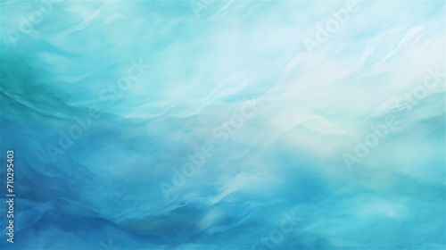 Azure Depths Abstract Watercolor Waves 