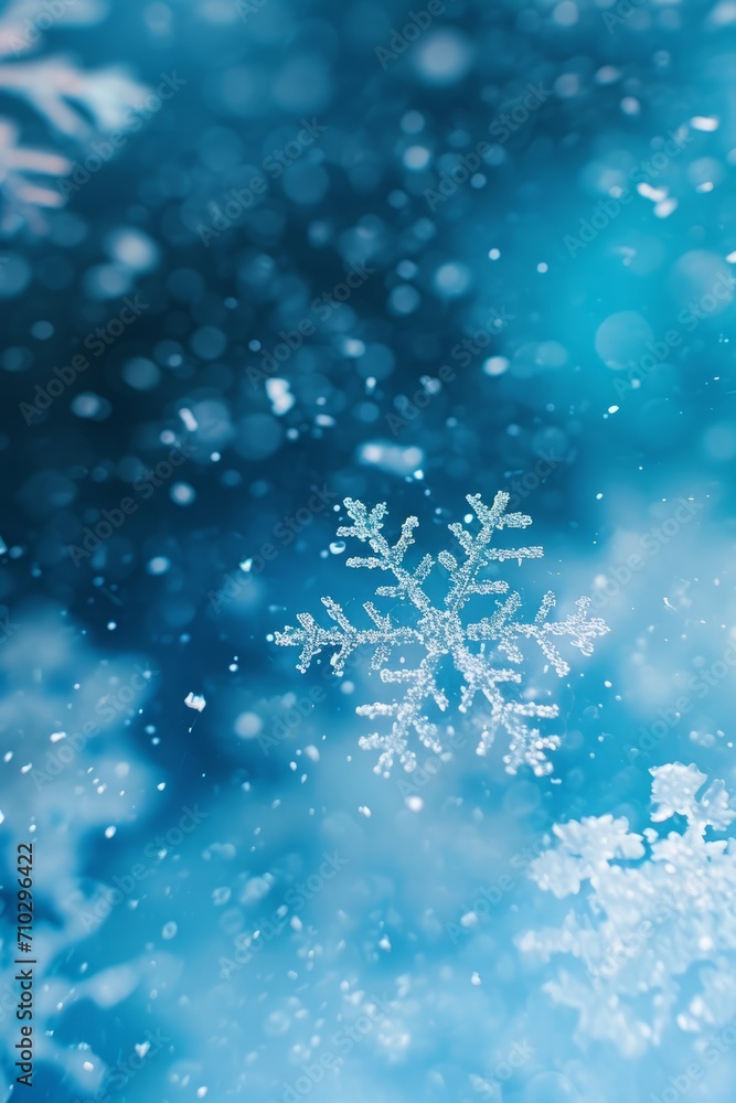 Fototapeta premium christmas background with snowflakes