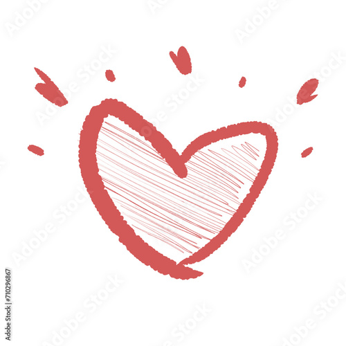 Ilustración de Corazón, estilo mano alzada