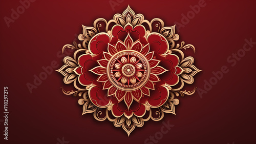 Arabesque mandala pattern design with abstract
