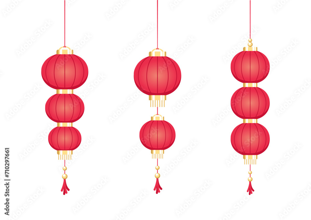 Red Hanging Chinese Lantern, Lunar New Year and Mid-Autumn Festival Decoration Graphic. Decorations for the Chinese New Year. Chinese lantern festival. Red Hanging Chinese Lantern, Lunar New Year and Mid-Autumn Festival Decoration Graphic. Decorations for the Chinese New Year. Chinese lantern festival.