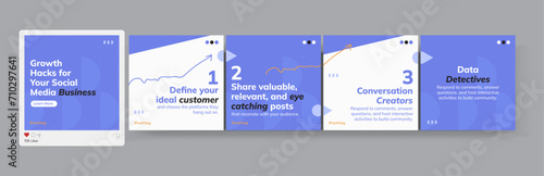 Set of Instagram Carousel Post, modern and creative business carousel post template