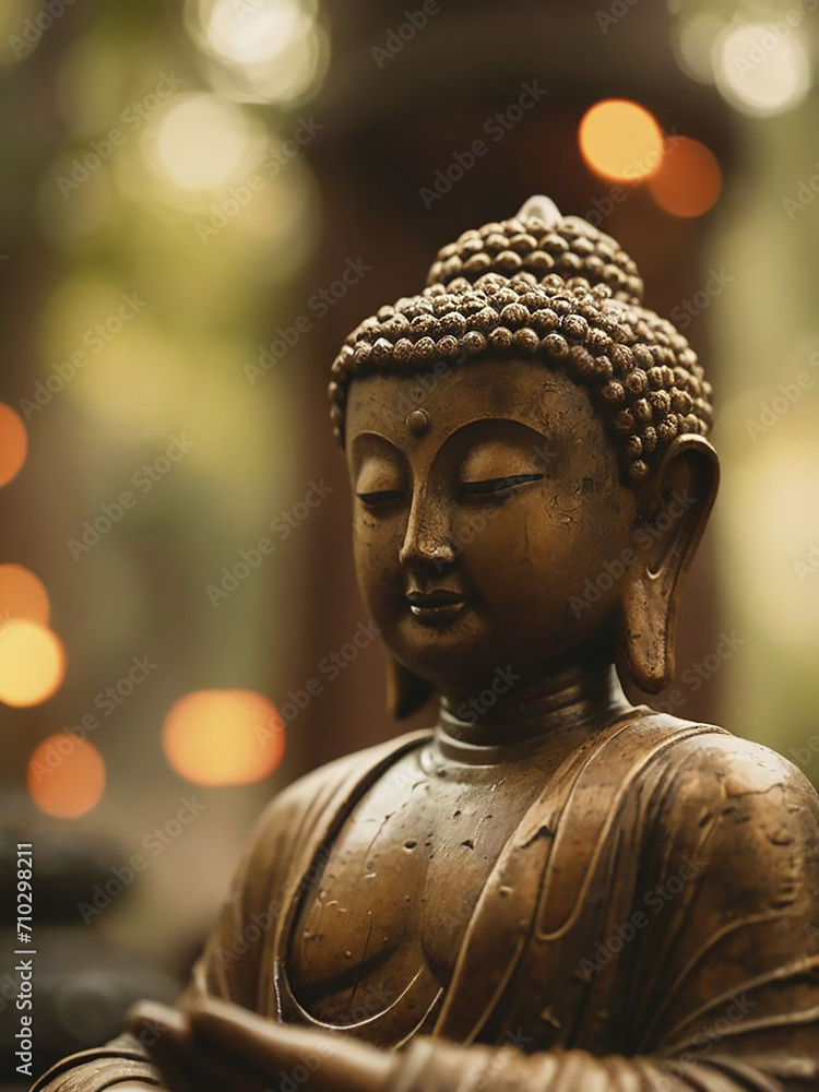 Budha statue contemplation serenity