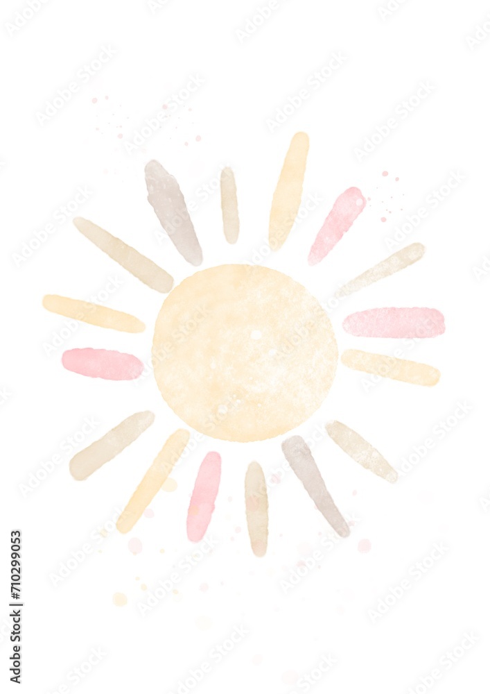 Nursery artwork of sun Nursery artwork of sun