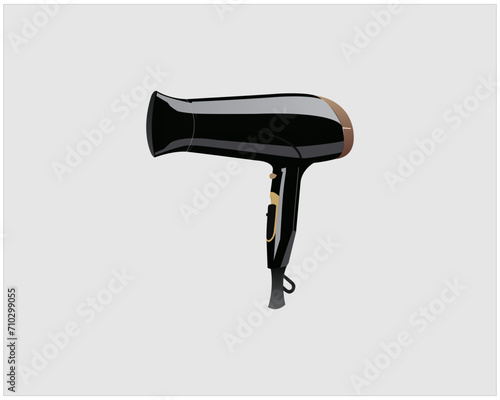 Hair drier machine vector illustration. Barber shop tools icon. Blow drier, Hair care, Hair dresser tools, Electronic machine, Saloon drier, Beauty and fashion, Technology.