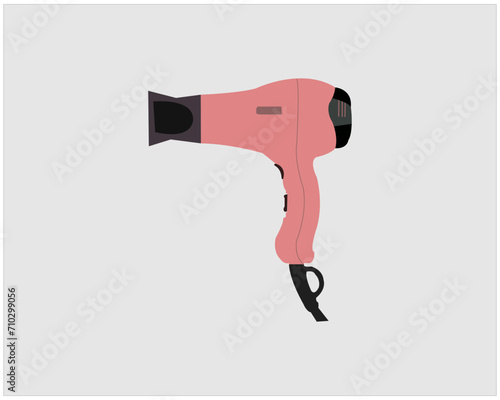 Hair drier machine vector illustration. Barber shop tools icon. Blow drier, Hair care, Hair dresser tools, Electronic machine, Saloon drier, Beauty and fashion, Technology.