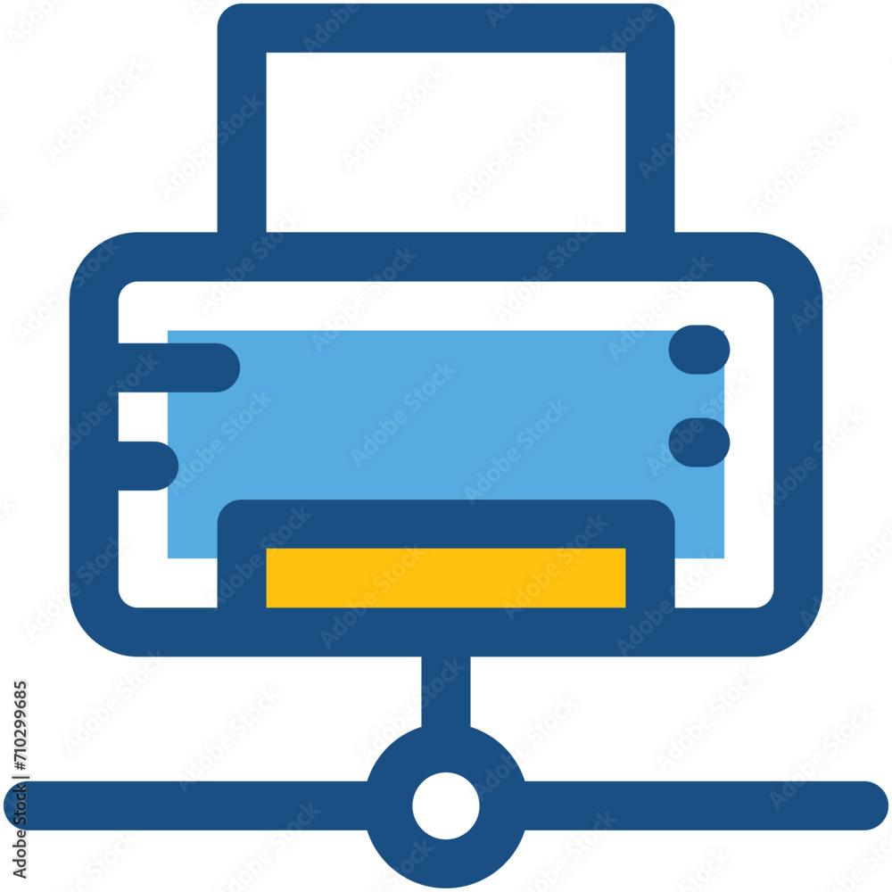 Network Printer Vector Icon Network Printer Vector Icon