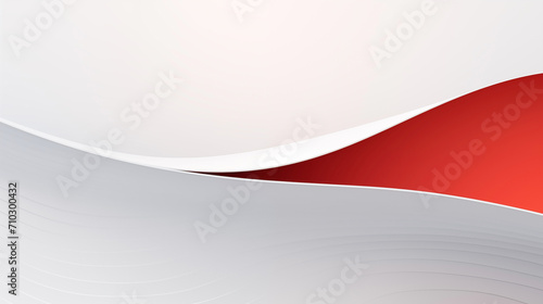 Sleek Red and White Abstract Wave
