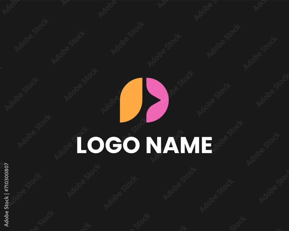 Simple letter p star modern creative logo design template - obrazy, fototapety, plakaty 