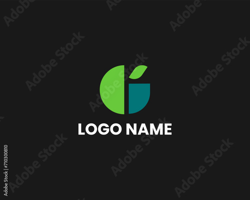 Abstract G leaf modern business logo design template vector