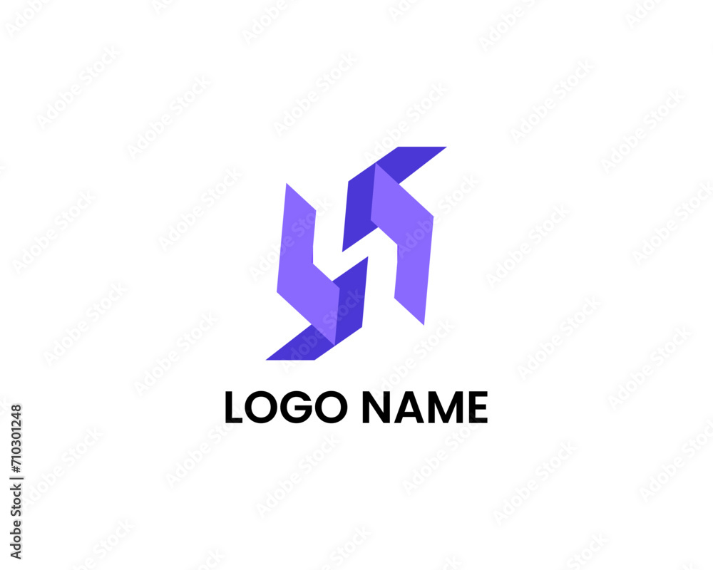 Modern HS letter logo design template for branding Modern HS letter logo design template for branding