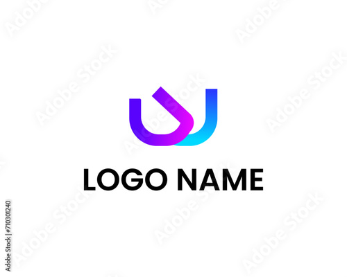 Creative Letter UD modern business logo design template