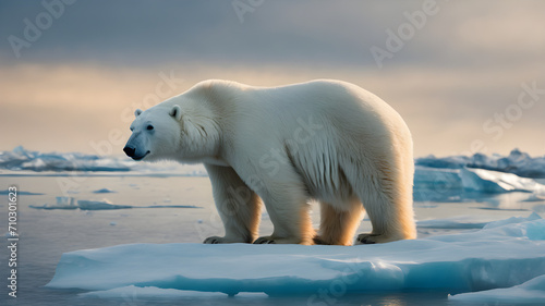 Glacier melting  polar bear homeless