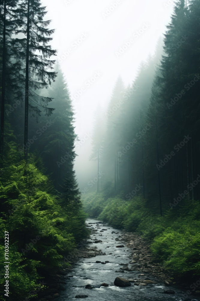 Beautiful forest against a foggy background,Misty forest. Beautiful forest against a foggy background,Misty forest.