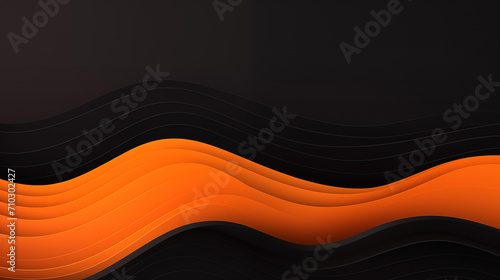 Vibrant Orange Flow on Dark Curves 