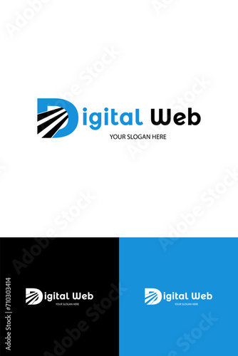 Digital Web logo in vector,