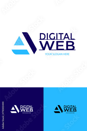 Digital Web logo in vector,