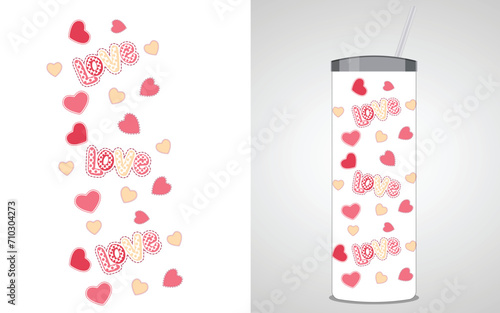 Love tumbler for valentine gift.