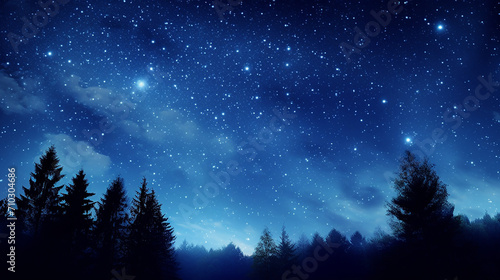 landscape with milky way galaxy night sky with star © Aura