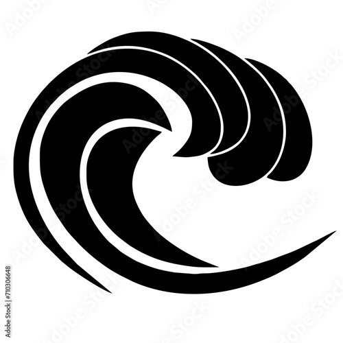 black and white vector wave