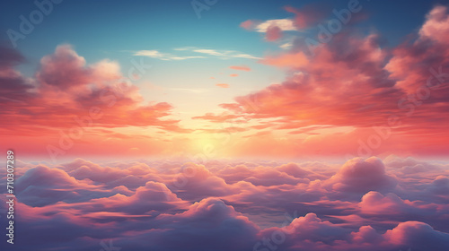 sunset sky with dramatic clouds background