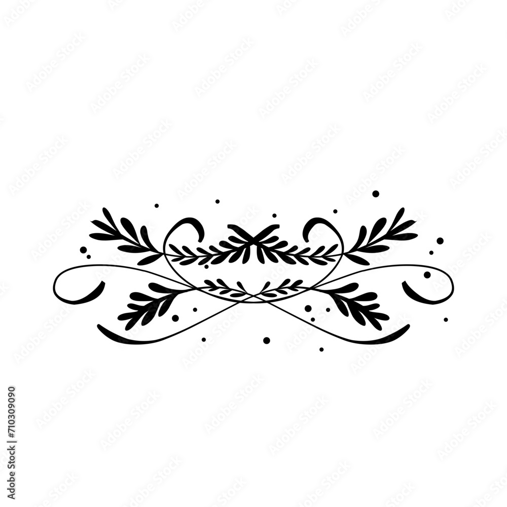 Fototapeta premium Abstract Floral Wedding Ornament 