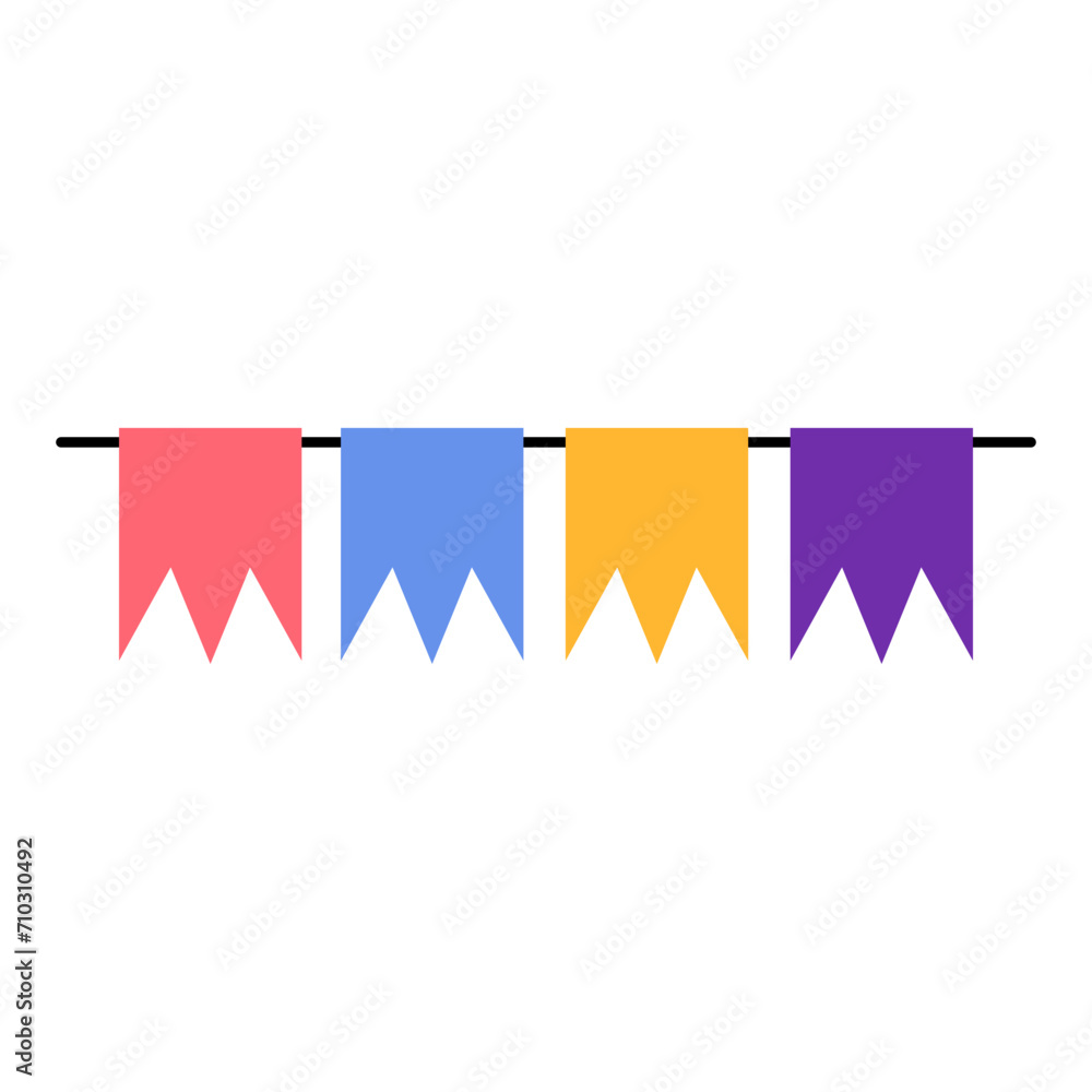 vector of flat birthday garland vector of flat birthday garland