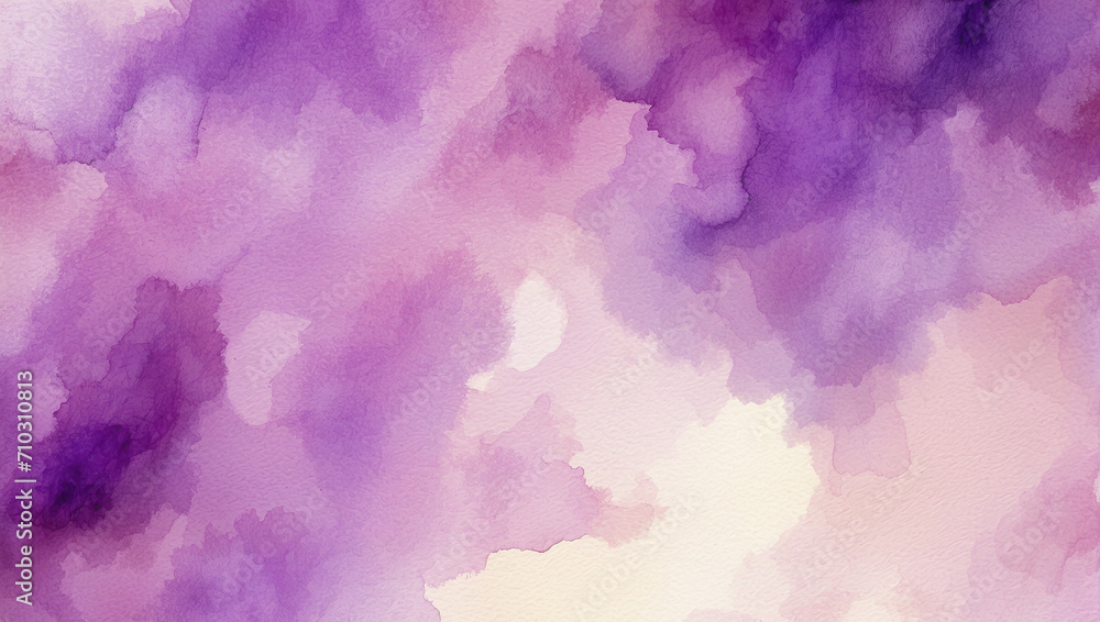 Fototapeta premium Abstract watercolor background design that beautifully combines purple and pink.