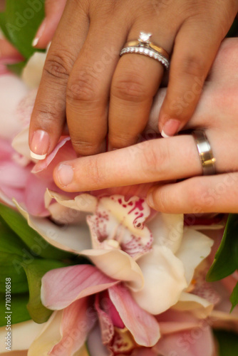 Wedding Rings on Orchids