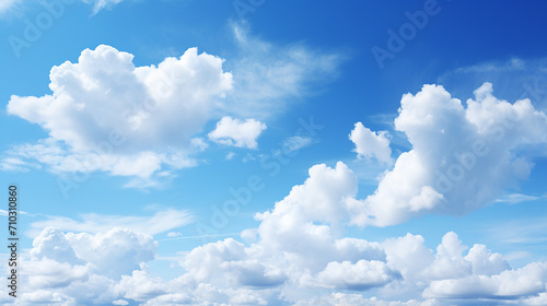 blue sky with clouds nature background