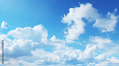 blue sky with clouds nature background